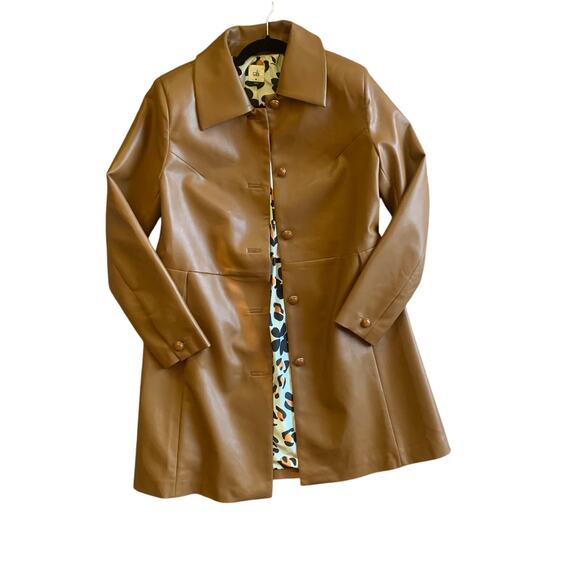 CABI VEGAN LEATHER JOPLIN CARAMEL JACKET medium